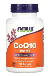 NOW　CoQ10(100mg)ライスブラン&E入り　150錠 サプリメント