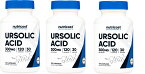 「お得な3個セット」Nutricost Ursolic社ウルソール酸/Ursolic Acid(1粒あたり75mg配合)サプリメント120粒×3本