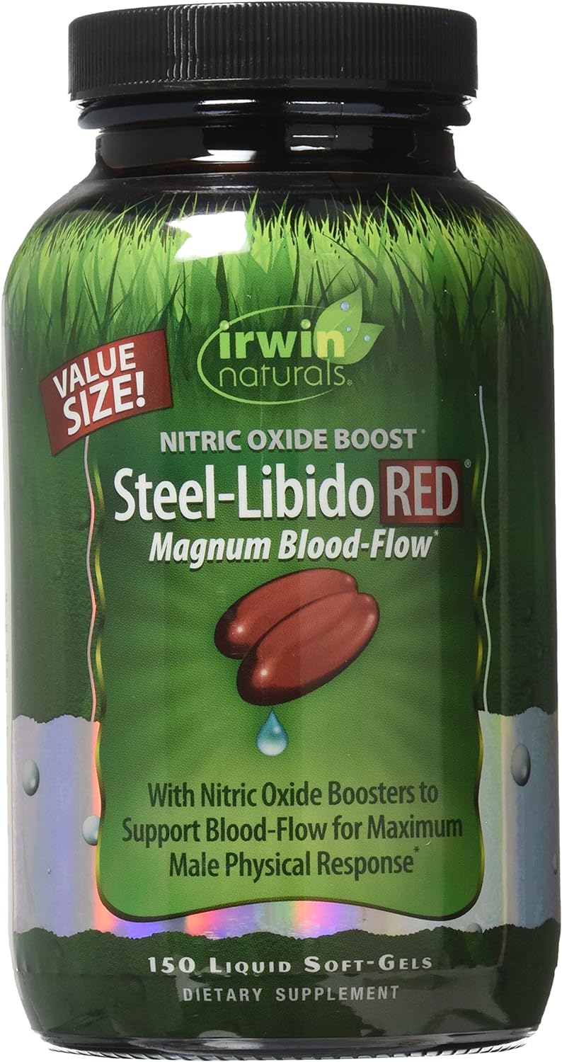 Irwin Naturals Steel Libido Red スティールリビドーレッド 体のめぐりをサポート 液体ソフトジェル150粒 サプリメント