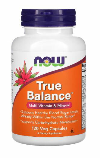 NOW True Balanceトゥルーバランス マルチビタミン＆ミネラル ベジカプセル120粒サプリメントNOW Foods True Balance Multi Vitamin Mineral 120 Veg Capsules