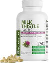 Bronson Milk Thistle 1000mg Silymarin Marianum Dandelion Root Liver Health Support 250 Capsules