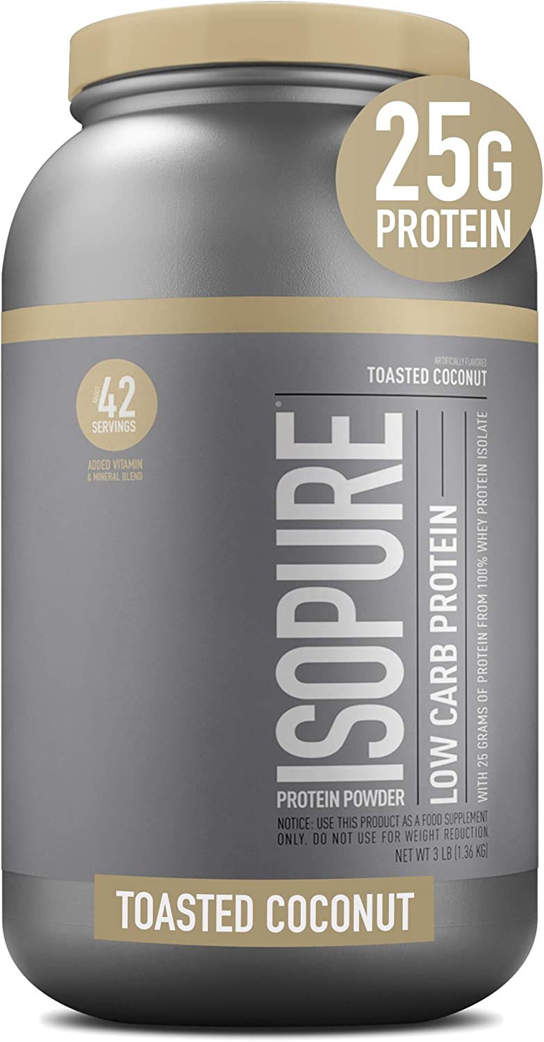 Isopure社 天然由来成分 プロテインパウダートーストココナッツ味 1361gIsopure Whey Isolate Protein Powder with Vitamin C & Zinc for Immune Support, 25g Protein, Low Carb & Keto Friendly. Flavor: Toasted Coconut, 3 Pounds (Packaging May Vary)