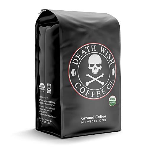 Death Wish Coffee Co.社　ダーク ロースト グラウンドコーヒー　ダブルカフェイン　2268g