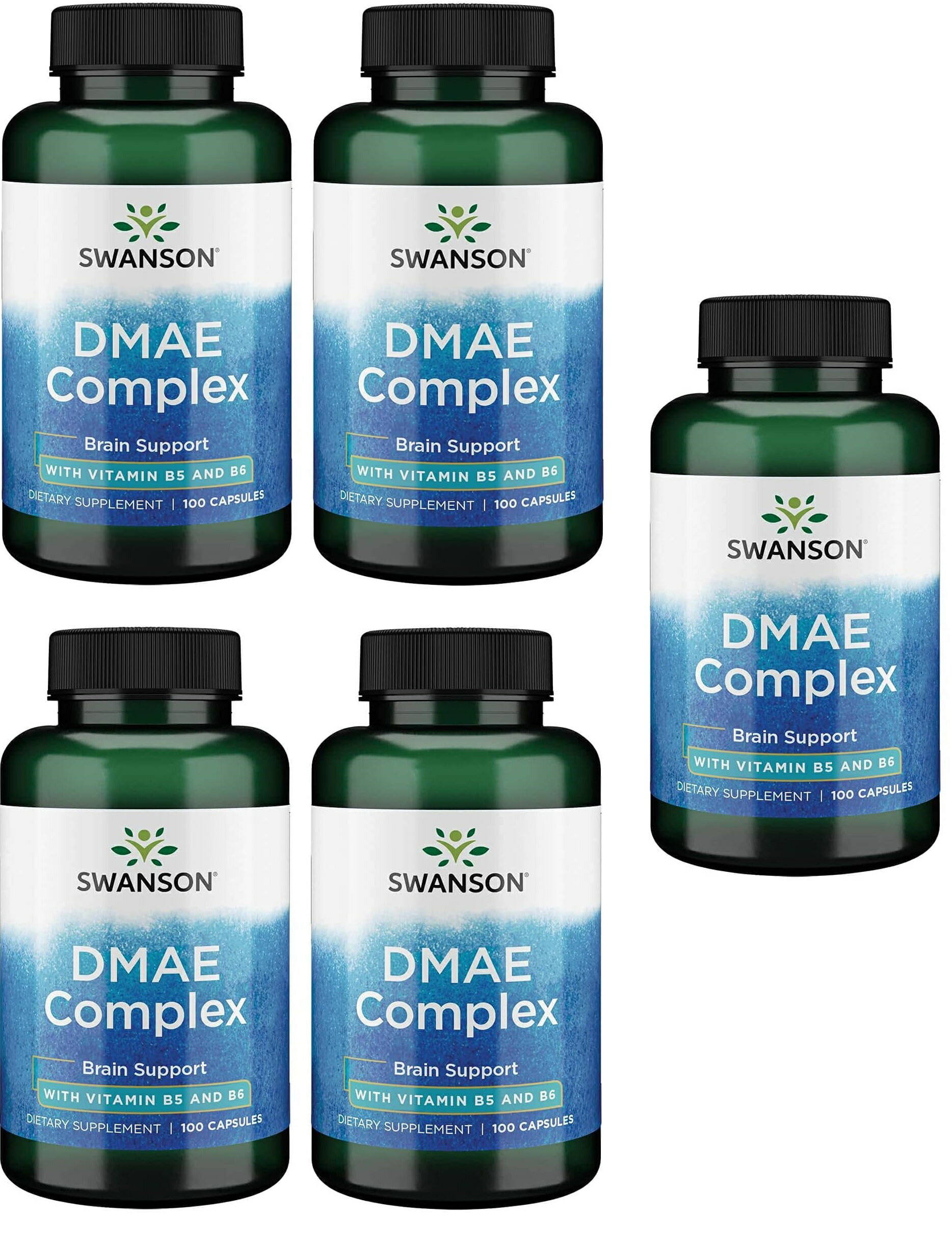 ֤5ܥåȡSwanson  DMAE 륢ߥΥΡ1γ130mg۹ ץå 100γ5ܥå ѥƥ ( ѥȥƥ ) 50mg ӥߥB6 10mg۹ DMAE Complex with Vitamins B5 and B66bottle