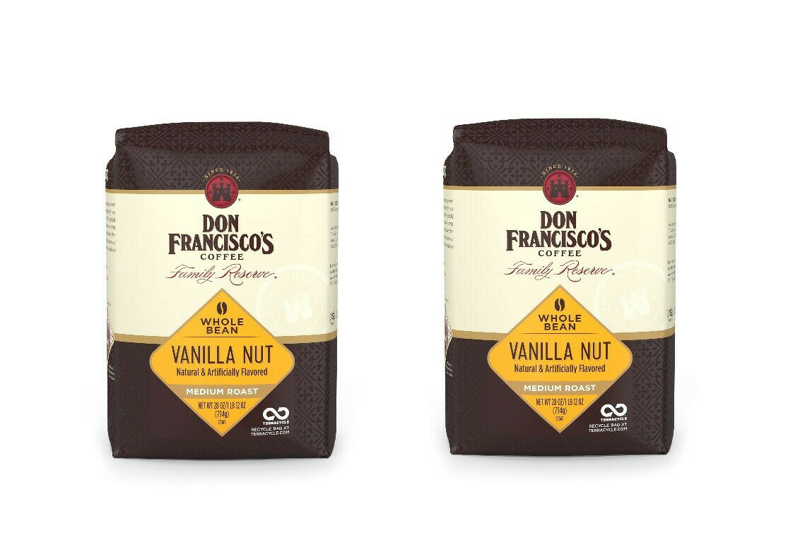 「お得な2袋セット」Don Francisco's社ドンフランシスコのバニラナッツ風味のホールビーンコーヒー794g×2袋Don Francisco's Vanilla Nu..