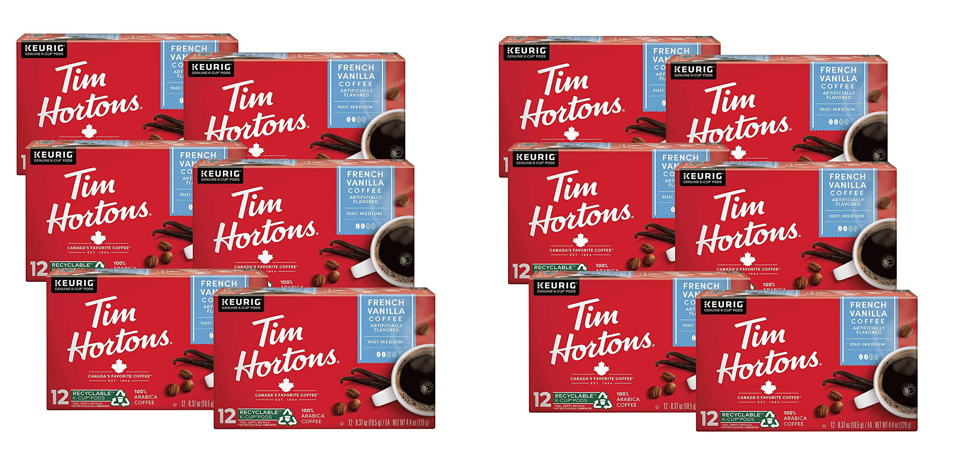 「お得な144カプセル」Tim Hortons 社フレンチバニラコーヒーKカップ6箱×12個入り×2・Tim Hortons French Vanilla Coffee, Single-Serv..