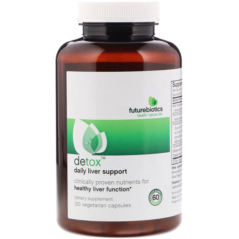 FutureBiotics社Detox, Daily Liver Support, 120粒入り