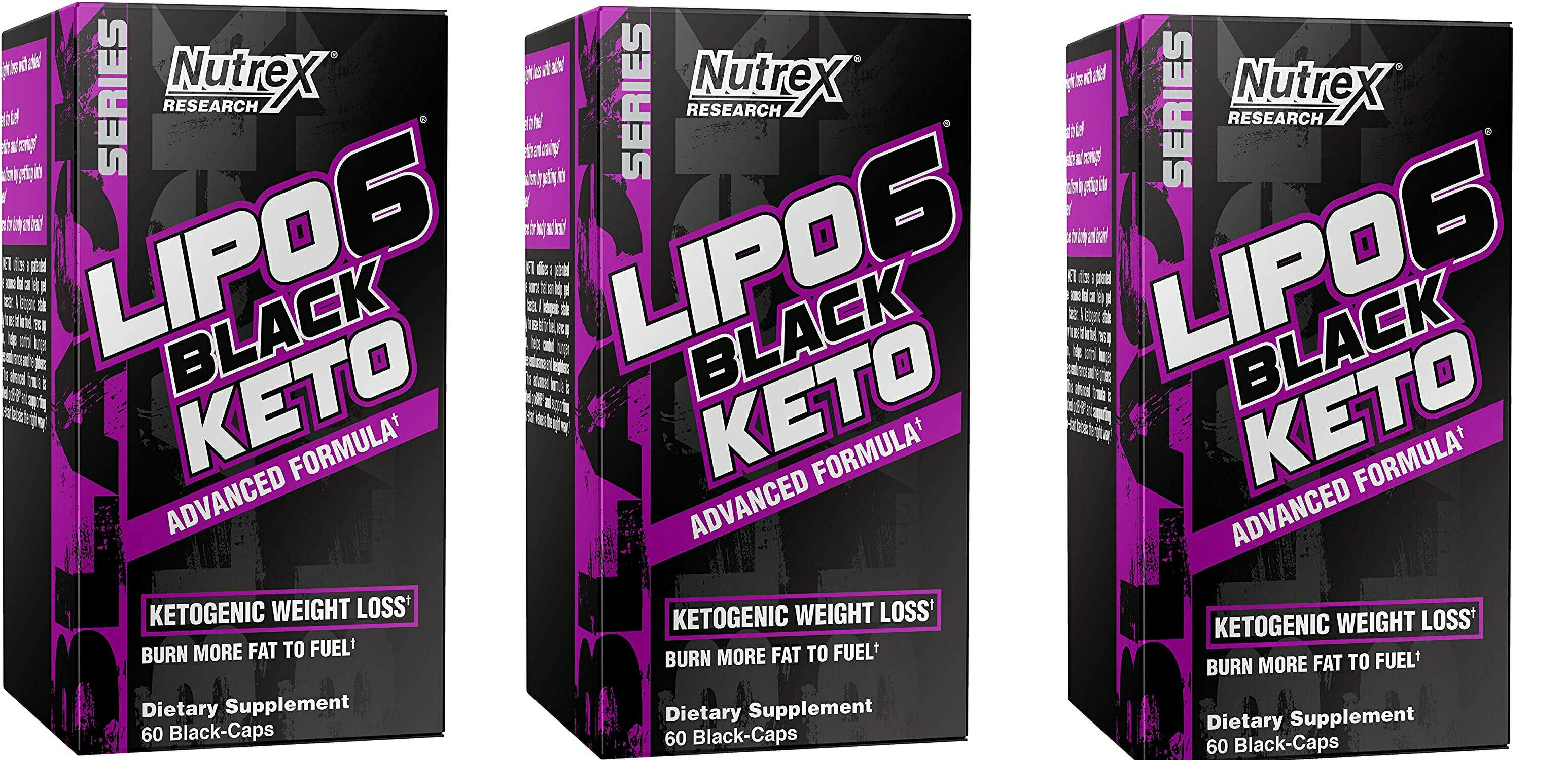 「お得な3本セット」Nutrex Research社KETOダイエットサプリメントLipo-6 Black（リポ6 ブラック） 60粒×3本Nutrex Research Lipo-6 Keto | Ketogenic Weight Loss Support Diet Capsules |