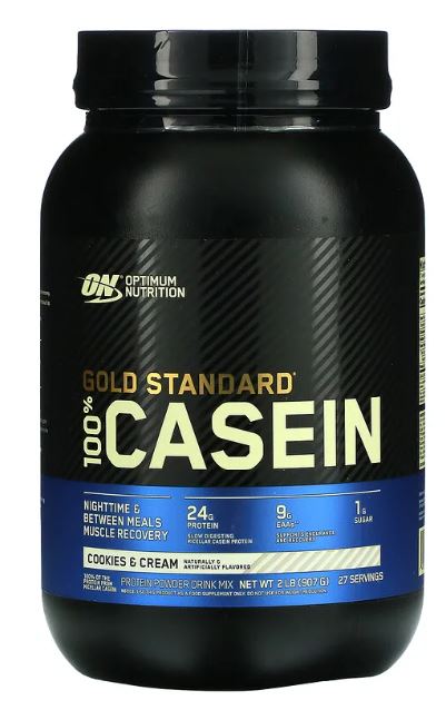 Optimum Nutrition,社Gold Standard 100 Casein（ゴールドスタンダード100％カゼイン） クッキーアンドクリーム 909g