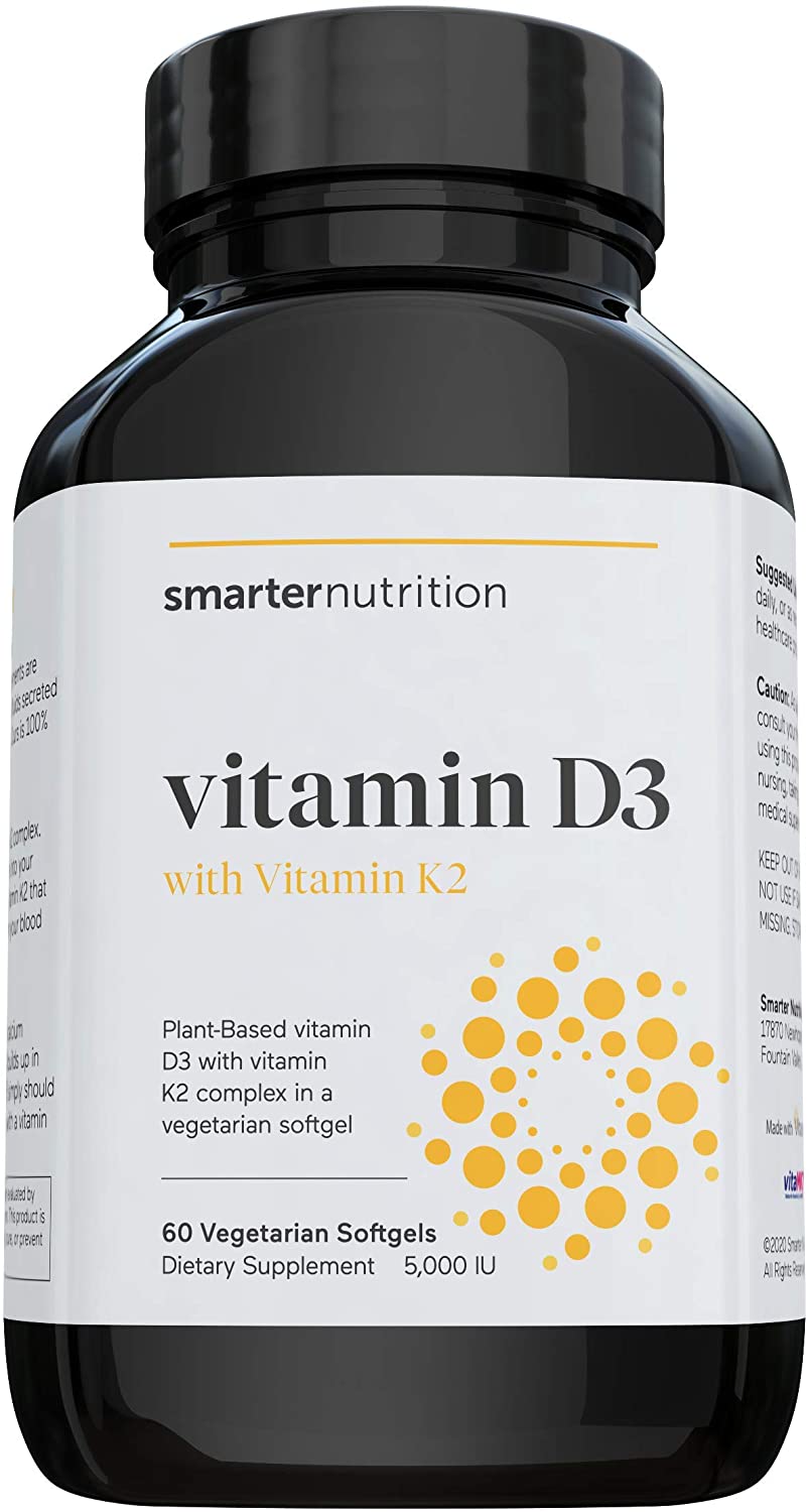 ■訳あり■Smarter Nutrition社 ビタミンD3+K2 60粒ソフトジェル