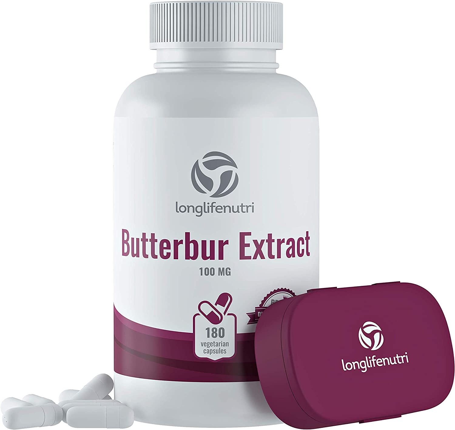 1日1粒を目安に226ml〜340mlのお水と一緒にお召し上がりください。 Butterbur Extract 100mg 180 Vegetarian Capsules | Made in USA | Natural Headache Supplement | Migraine and Allergy Relief | Supports Healthy Bladder and Inflammation | 100 mg Pure Powder Pill Formula Nutricost Butterbur Extract Capsules (75mg) 120 Capsules - Gluten Free, Non-GMO, Vegetarian FriendlyCarlyle Butterbur Extract Standardized 150 mg 180 Capsules ? Migraine Headache Formula ? Non-GMO, Gluten Free, PA Freeバターバーって聞くと、美味しそうなお菓子のイメージがございますが、 ヨーロッパでは健康食品としては数十年間バターバーが親しまれています。 バターバーは、自然に大きな葉と紫ピンクの花を持つ低木のような植物です。 それは、それが原産であるヨーロッパと北アジアの湿った湿地で成長しているのを 見つけることができます。 バターバーエキス（フキタンポポとも呼ばれます）が栄養のサプリメントです。 *純粋なフキの根の抽出物-カプセルあたり100mg * 15％のセスキテルペンを配合 *米国製 *グルテンフリーおよび非GMO * PAフリー-ピロリジジンアルカロイドを含まない