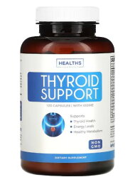 Healths Harmony社Thyroid Support120Veg Capsulesヨウ素配合サプリメント(1粒あたりヨウ化由来150mcg)配合120粒入り/ヨウ化カリウム/ヨウ化カリウム錠/ヨウ化カリウムサプリメント/ヨウ素 サプリ/ヨウ素剤/安定ヨウ素剤/ヨウ素カリウム/放射能 ヨウ素/甲状腺