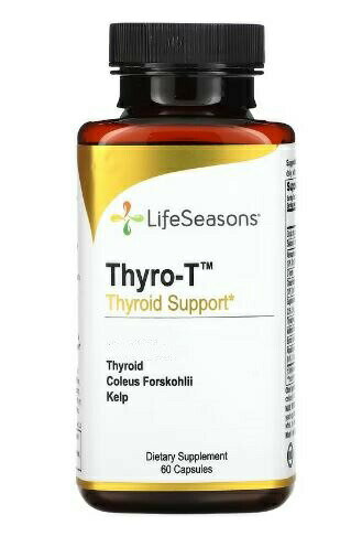 LifeSeasons社Thyro-T Thyroid Support 60 Capsヨウ素配合サプリメント(1粒あたりヨウ化由来21mcg)配合60粒入り/ヨウ化カリウム/ヨウ化カリウム錠/ヨウ化カリウムサプリメント/ヨウ素 サプリ/ヨウ素剤/安定ヨウ素剤