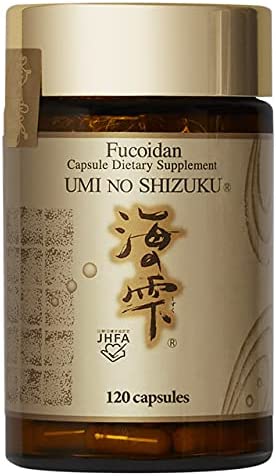 Umi No Shizuku Fucoidan Capsule Pure Seaweed Extract Enhanced with Agaricus Mushroom Optimized Immune Support Health Supplement-120 Capsules1