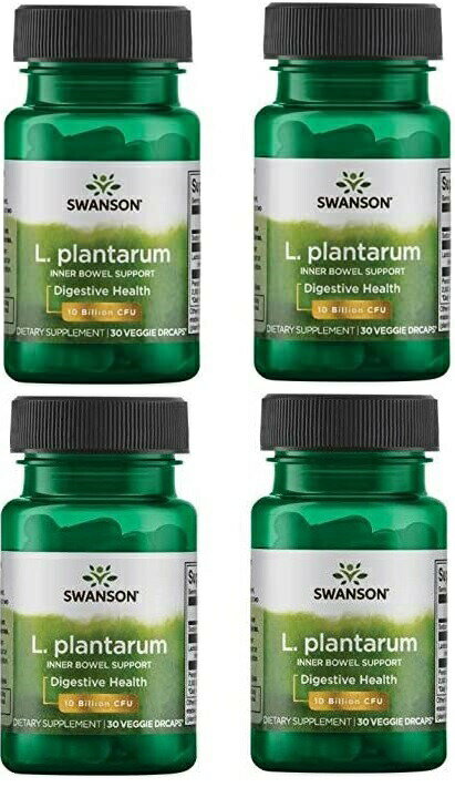 ■お得な4本セット■Swanson社 プランタルム菌L. plantarum1粒あたり100億個配合サプリメント (30粒×4本)