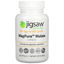 1日1粒を目安にお召し上がりください Jigsaw Health, MagPure Malate, 120 Capsules2005年以来、ジグソーヘルスはマグネシウムを中心に栄養補助食品を 開発してきました。 Jigsaw Healthは、Pat Sullivan（父）とPatrick Sullivan Jr.（息子）に よって始められました。 パットは30年以上の間、さまざまな健康上の課題に何度も苦労していました。 すべて克服するのは難しい。しかし途中で、彼は答えを見つけました。 それがマグネシウムのサプリメントの開発でした。 ジグソーヘルス社のマグネシウムは、最高のリンゴ酸マグネシウムです。1粒にマグネシウム（リンゴ酸マグネシウムとして）（アルビオン）100 mgが含まれています。 Jigsaw HealthのMagSRTは、アメリカでトップのタイムリリースの マグネシウムサプリメントの1つです。 安いマグネシウムサプリメントが販売されていますが、 単純な安いマグネシウムサプリメントとは別物ほどの違いがあります。 ジグソー製品のすべての製品は、厳格なサードパーティISO17025ラボラト リーズを通じて製造がされます。 これにより、ラベルに記載されているものがボトルに入っているという 安心感が得られます。また、すべての人が見ることができるように研究室を オンラインで公開をしています。