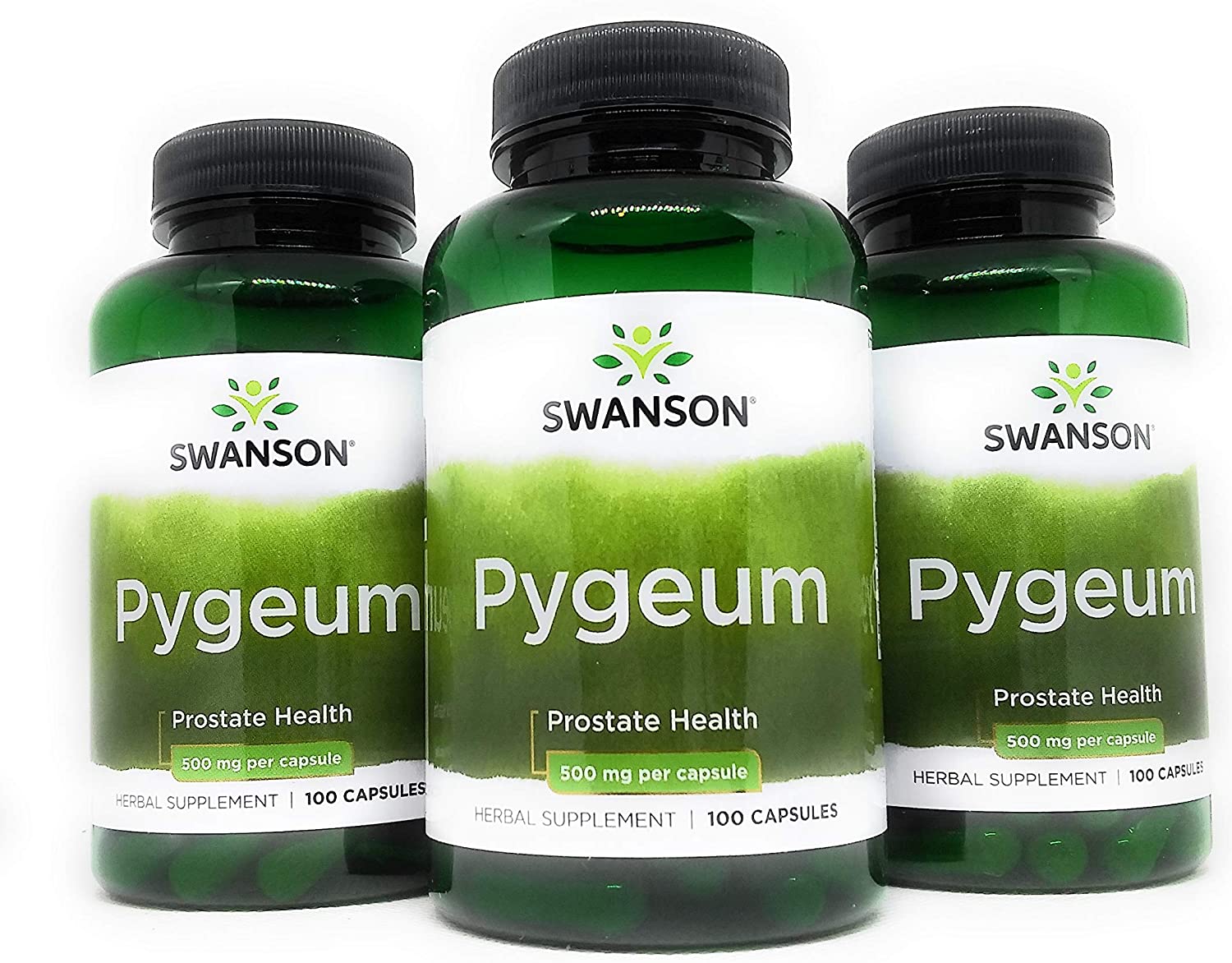 Swanson社Premium- Pygeum/Pygeum africanumピジウムアフリカーナ/アフリカプルーン/プルヌス アフリカナ1粒あたり125mg配合サプリメント100粒×3本
