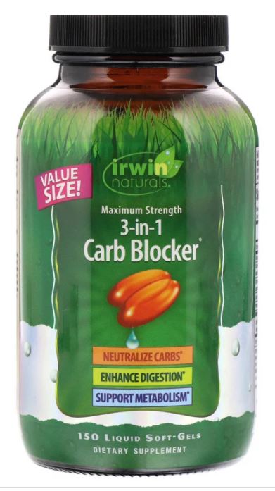 楽天キューパンダIrwin Naturals社 3-in-1 Carb Blocker 3-in-1 カーブ ブロッカー 150粒入り 3-in-1カーボブロッカー