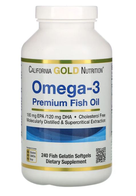 California Gold Nutrition社オメガ3プレミアムフィッシュオイル魚ゼラチンソフトジェル240粒