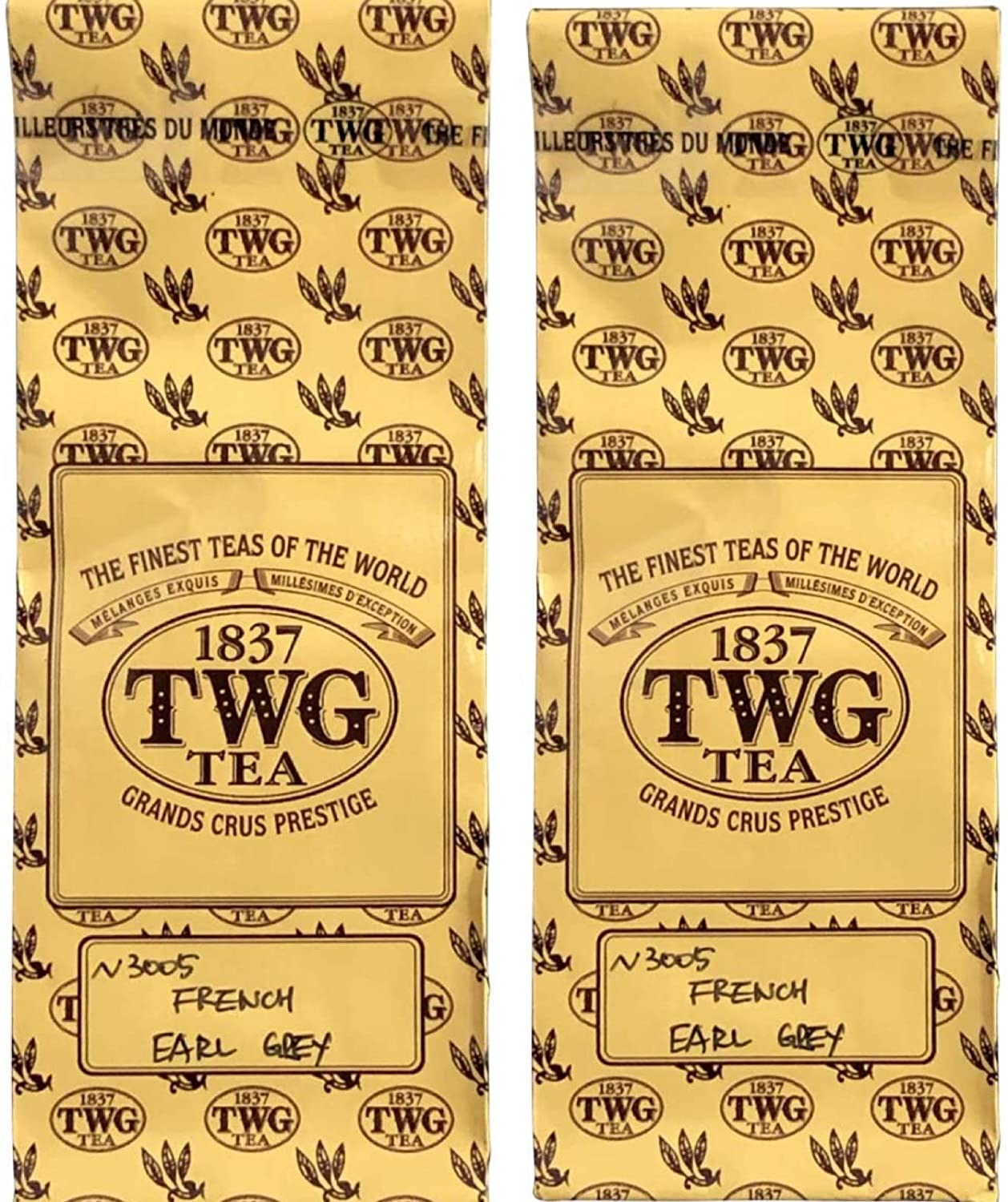 シンガポールの 高級紅茶 TWG French Earl Grey「 フレンチアールグレイ」50g入り×2袋 茶葉 ティーダブルジー ティーダブリュージー ティー