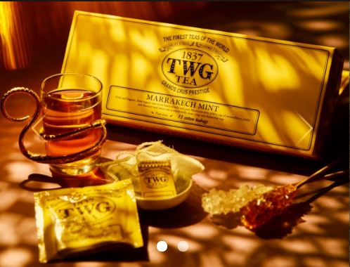「ギフト包装」シンガポールの高級紅茶 TWG シリーズ MARRAKECH MINT マラケシュミント 15パック ■リボン ティーダブルジー ティーダブリュージー ティー