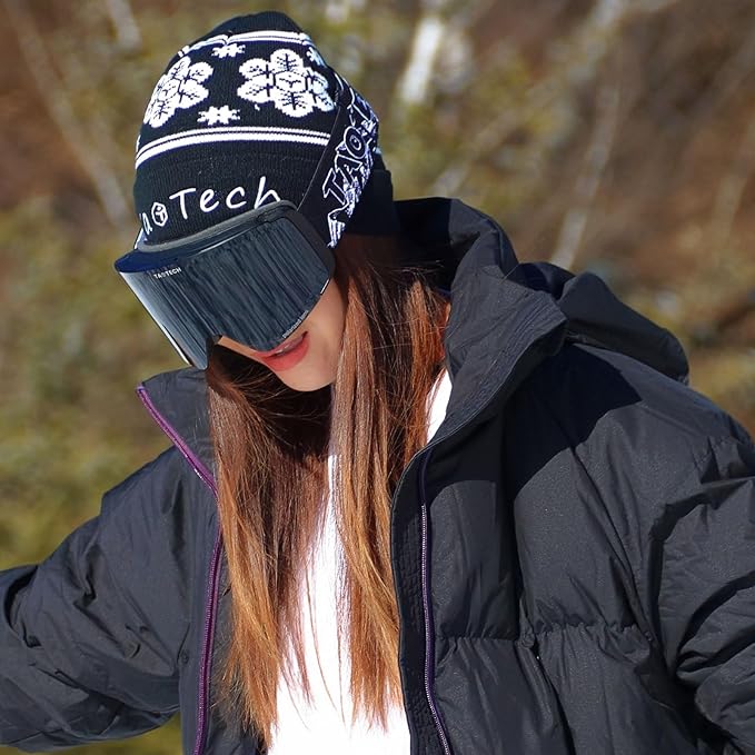Fit Fishの[TaoTech] スノーゴーグル フリップアップ 曇り止め 平面 ダブルレンズ OTG REVOミラー 偏光レンズ スキーゴーグル UVカット スノーボード ユニセックス｜アングル3