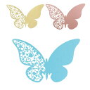 20名様分 グラスカード メッセージカード ミニ 席札 バタフライ 蝶々 ちょうちょ Butterfly テーブル デコレーション 手作り DIY ペーパーアイ...