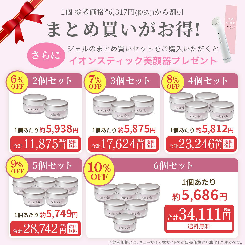 【ポイント5倍】【美顔器付】【公式】コラリッチ リンクルホワイトジェル 55g(約1カ月分) 4個セット［医薬部外品］ ( キューサイ オールインワンジェル オールインワン 化粧水 乳液 美容液 美容オイル クリーム ネッククリーム オールインワンゲル まとめ買い ) qsai-10000606 【公式】キューサイ楽天市場店 サンプル画像2