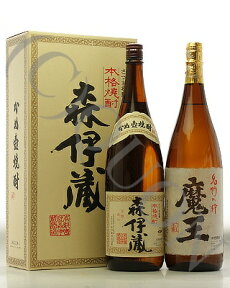 豪華森伊蔵純正紙箱入り！！森伊蔵1800ml＋魔王1800mlセット 芋焼酎