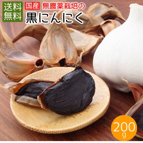 国産・黒にんにく200g（50g×4袋）30日間熟成発酵　福岡産　メール便送料無料　無農薬・無化学肥料栽培