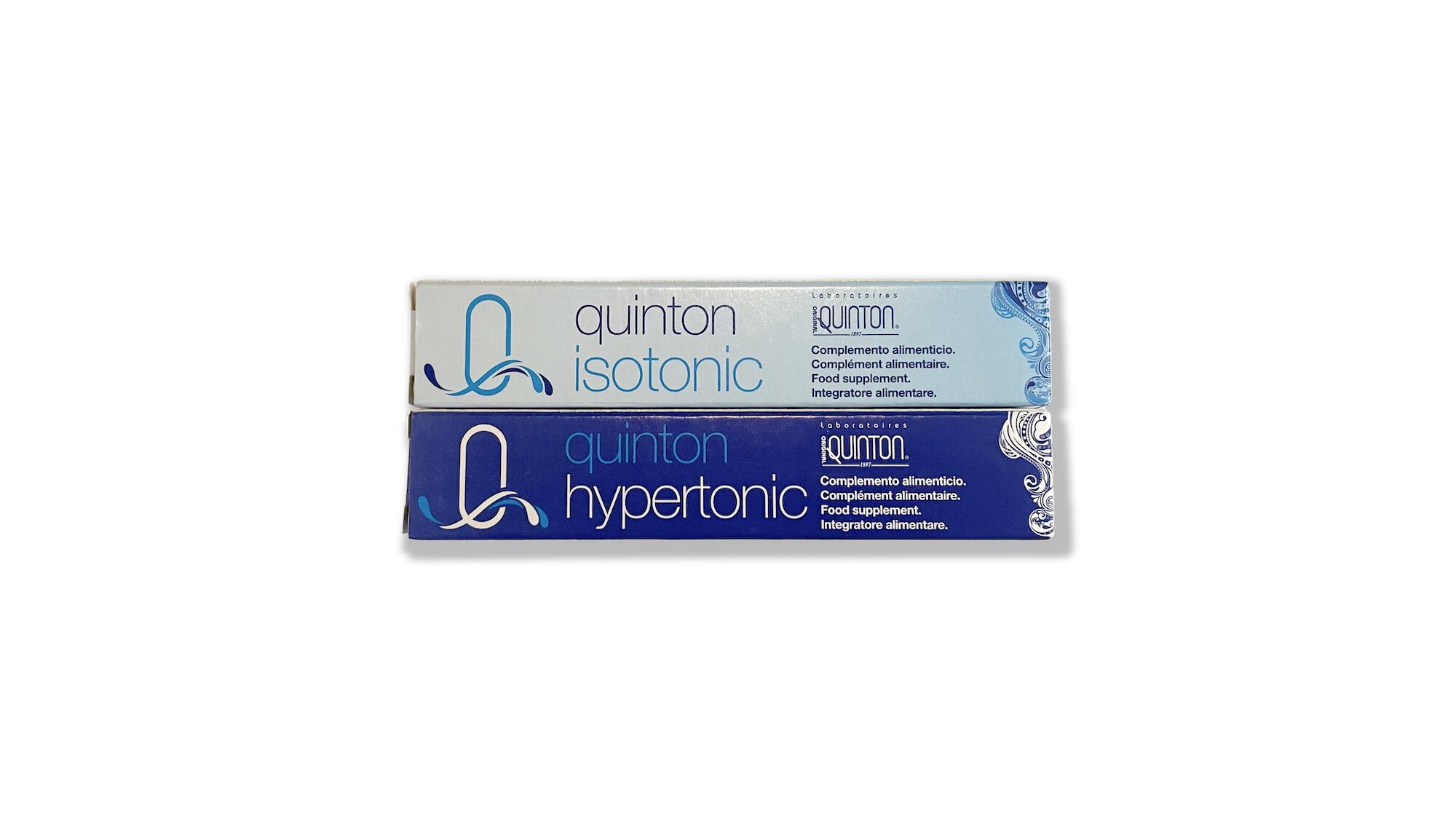 キントン・アイソトニック＆ハイパートニック　お試しセット（10ml×2本）　ミネラルウォーター　Quinton　海水　美容　健康　肌トラブル　美肌　発汗　保湿　フェムテック