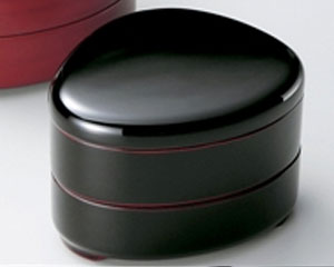 はまぐり重箱　溜内朱