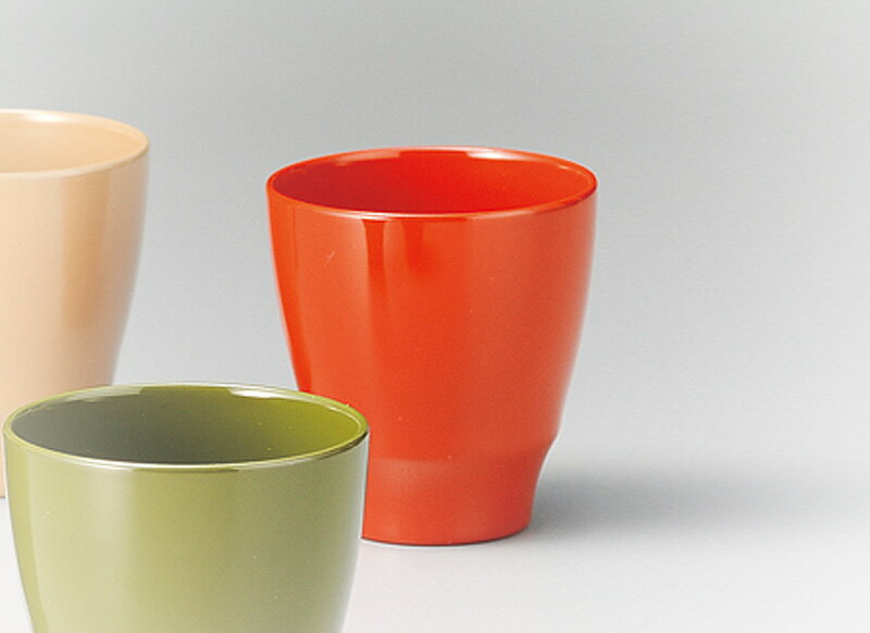 越前塗　ぐい呑 洗朱　1個