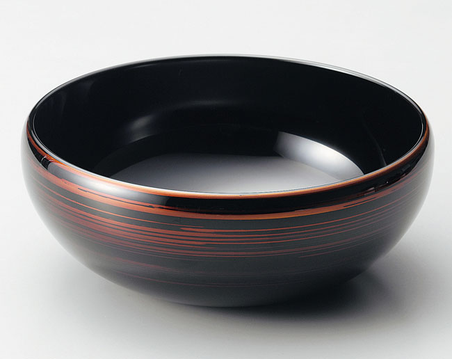 Lacquer Ware - 越前塗　彩波　盛鉢　白檀