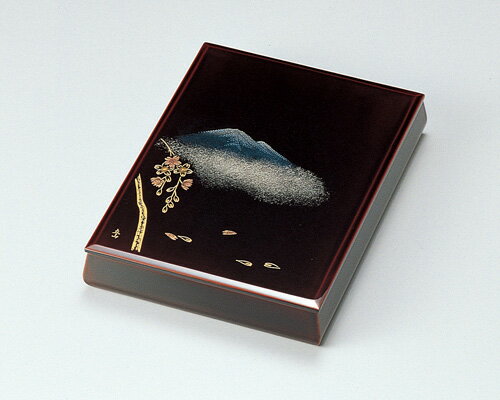 木製越前塗 沈金故郷の詩 文庫 溜