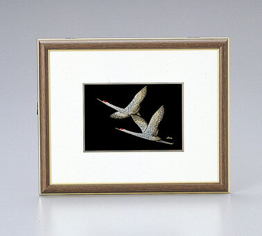 越前塗 鶴(沈金) パネル AKIRA作