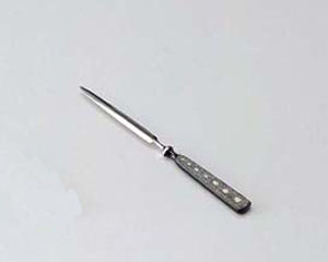 越前塗 卵殻細工 ペーパーナイフ 黒