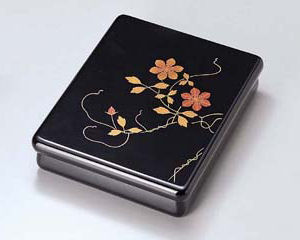 木製越前塗 鉄線 光琳文庫 黒内梨地