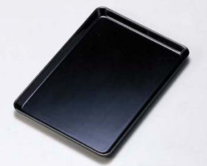 越前塗　80祝儀盆　黒