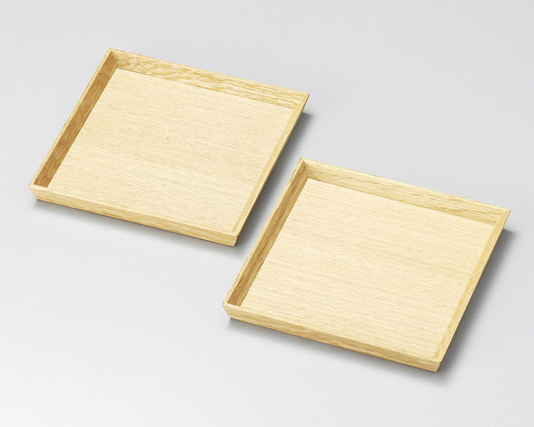 Wooden - 白木塗タモ5.0銘々皿　2枚組