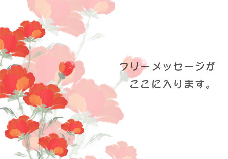 【漆器久太郎でご購入いただいた商品専用サービス】【フリーメッセージ】母の日：カーネーション　白　横