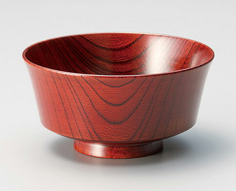 木製越前塗　Keyaki　飯椀　赤