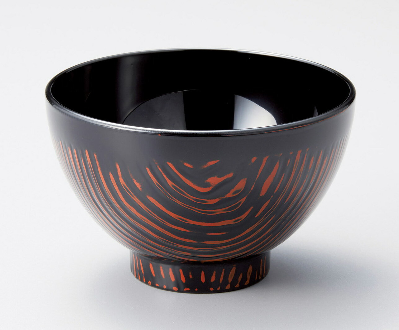 越前塗り　研出し　木目椀　黒