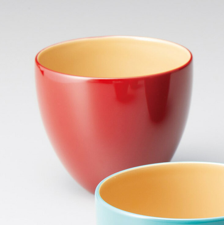 越前塗り　うるしカップ　朱内白