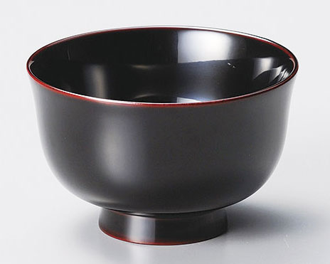 木製越前塗　食洗機対応　京型汁椀　溜