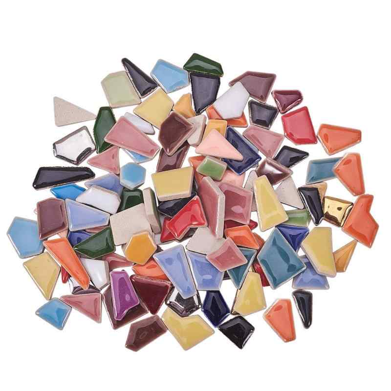 P Pandaall 約213個 モザイクタイル スクエア セラミック ライト装飾 磁器 ハンドメイド インテリア 用 ガラスカボション ミックスカラー