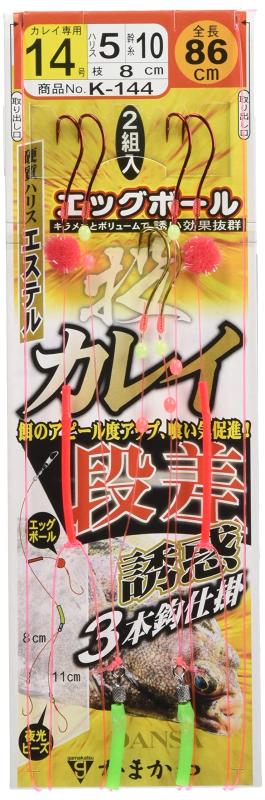 樂天商城 - がまかつ(Gamakatsu) 投カレイ用釣り針 K144-ハリス5 3本鈎