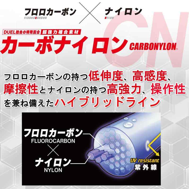 樂天商城 - DUEL ( デュエル ) カーボナイロンライン 釣り糸 ARDCORE パワーリーダー エギング カーボナイロンライン ライン 釣りライン 釣具 高強度 高感度