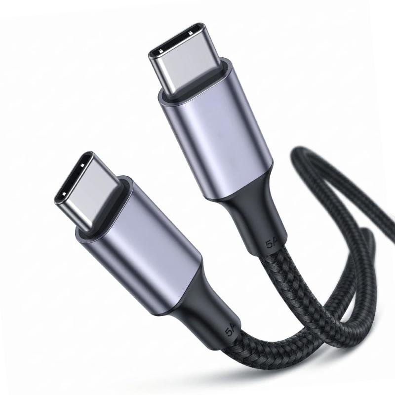 USB Type C ケーブル PD 100W急速充電対応 タイプC 充電ケーブル 高耐久ナイロン編み PC、MacBook Pro、iPad Pro/Air、Xperia、Galaxy、Pixel等USB-C機種対応