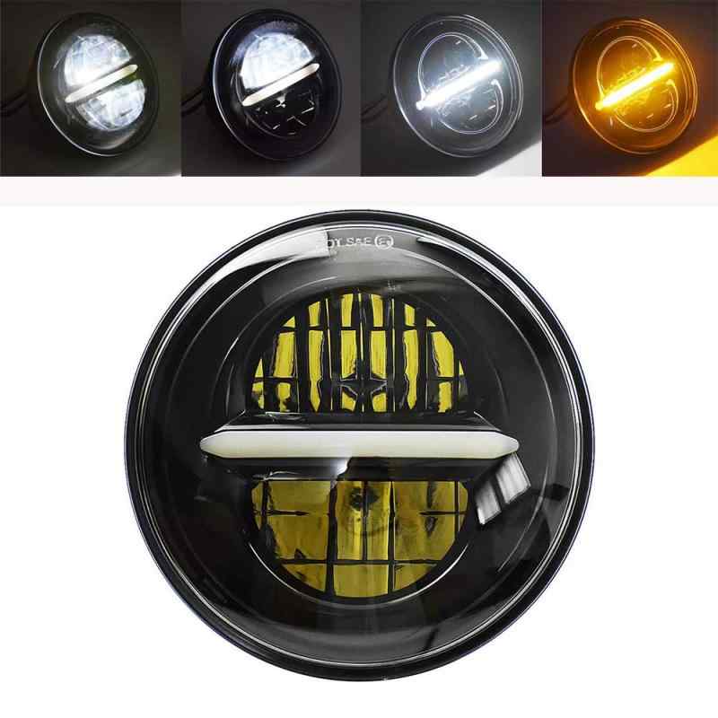 オートバイ 5.75インチ ヘッドライト ヘッドランプ プロジェクター ドライビングライト DRL付き 高輝度..